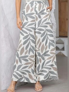BOUTIQUE | Donatella Linen Wide Leg Pants